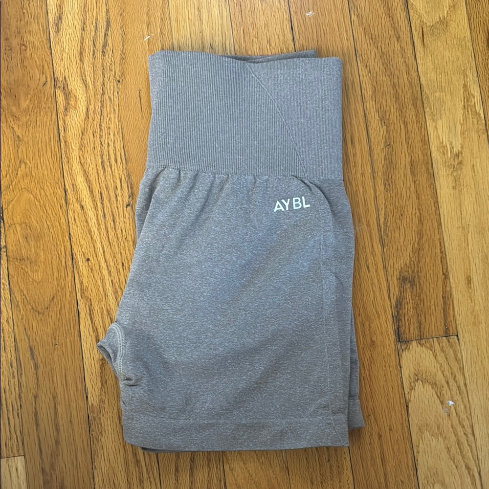 AYBL Gray High-Waisted Biker Shorts